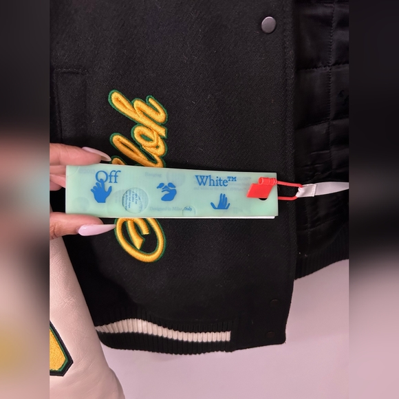 Off-White Virgil Abloh Varsity Jacket sz 48 - Picture 10 of 11